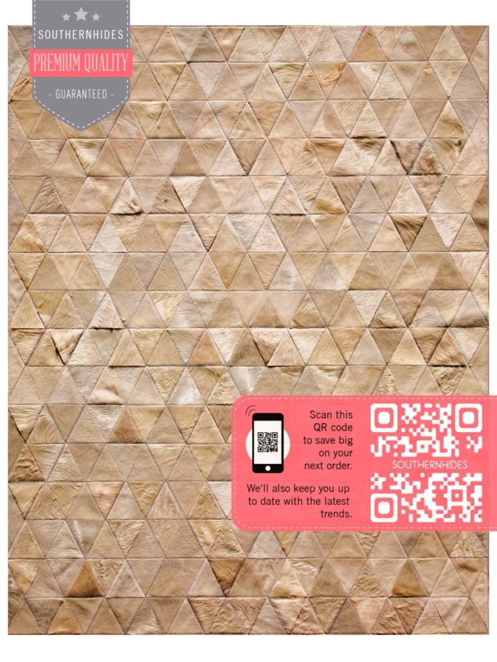 Rectangles Cowhide Rug • Bold Geometric Pattern