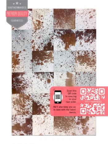 Checkered Cowhide Rug - Checkerboard Design