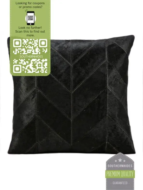 Black Arrowhead Pillow