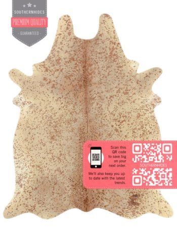 Copper on Beige Cowhide