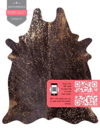 Brown Copper Cowhide Rug