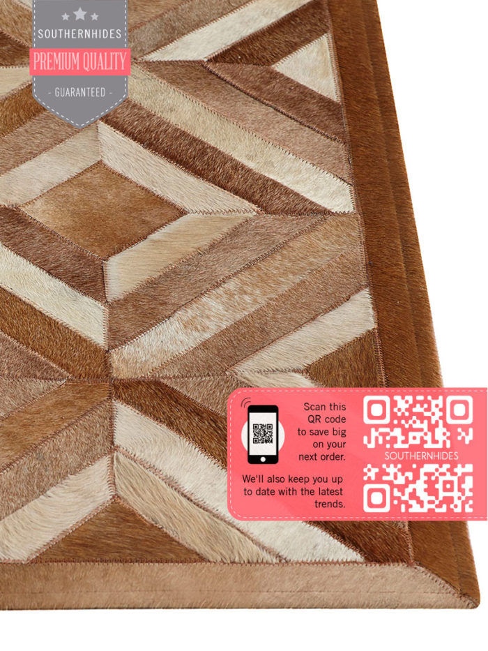 Geometric Cowhide Rug Chevron Pattern Southern Hides
