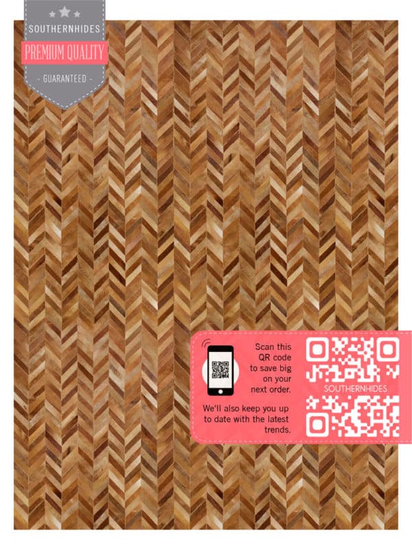 Herringbone Cowhide Rug Chevron Pattern Southern Hides