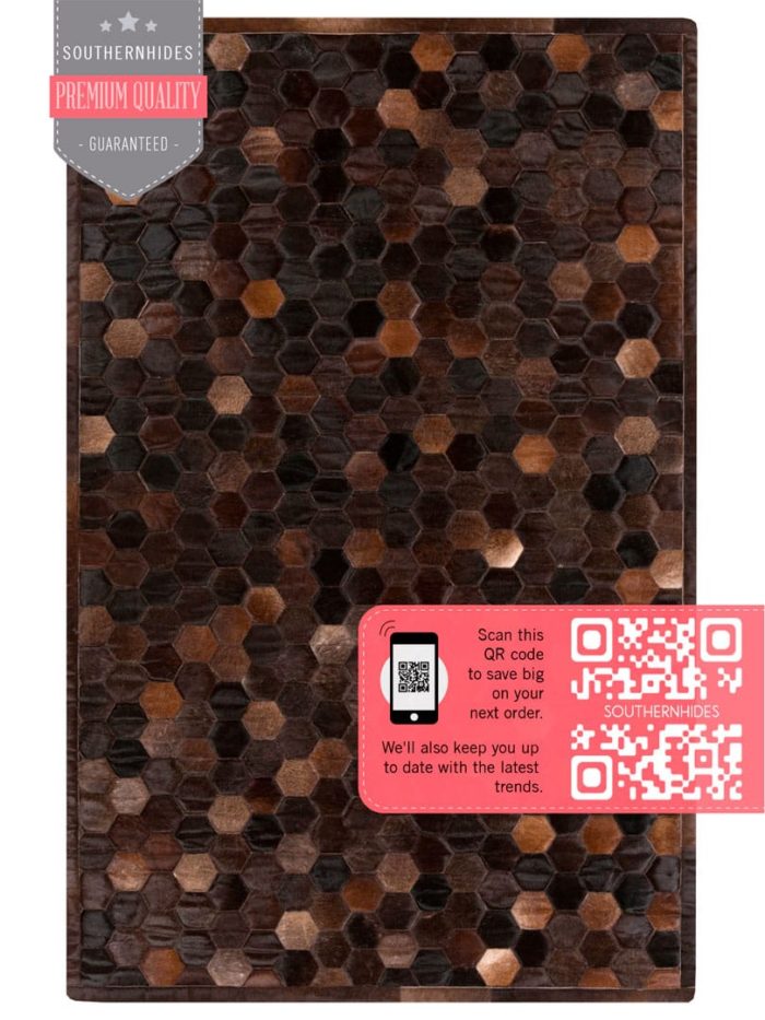 Hexagon Cowhide Rug The Hex Design Rug Southern Hides