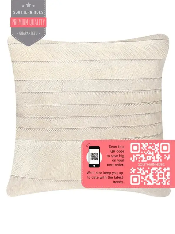 Striped Cowhide Pillow