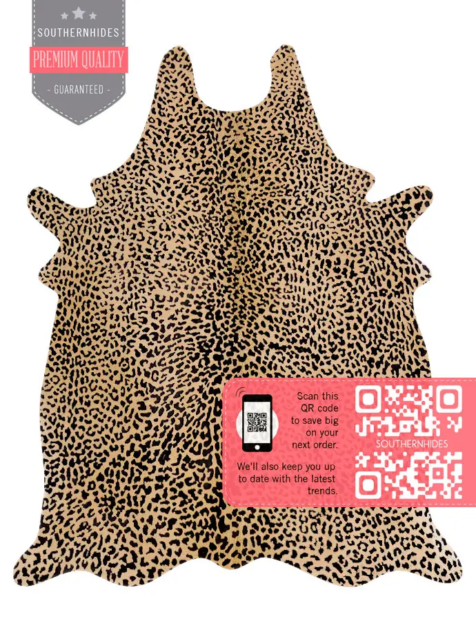 Leopard Cowhide Rug Print