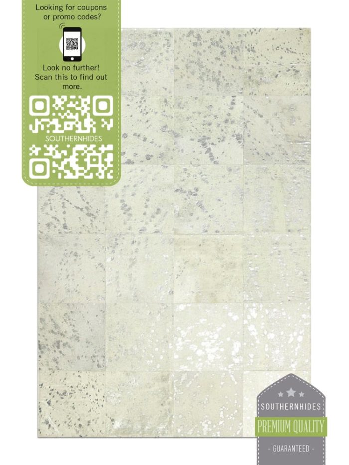 Metallic Patchwork Hide Rug Splatter Rug Southern Hides