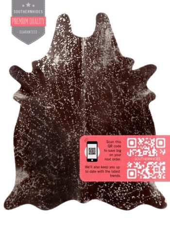 Silver on Brown Cowhide