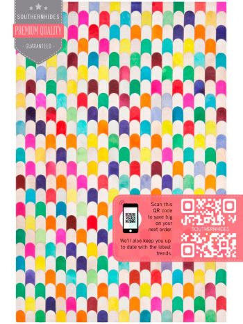 Multi Colored Cowhide Rug - Colorful Rug