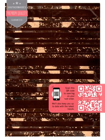 Paint Splatter Cowhide Rug - Striped Rug