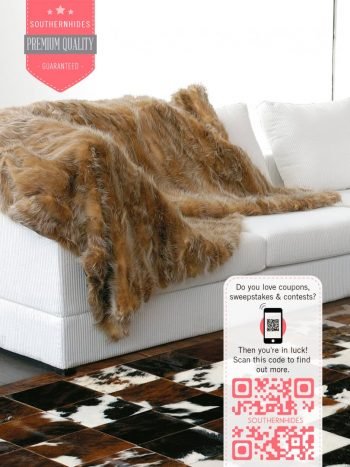 Squares Cowhide Rug - Cowhide Patchwork Rug