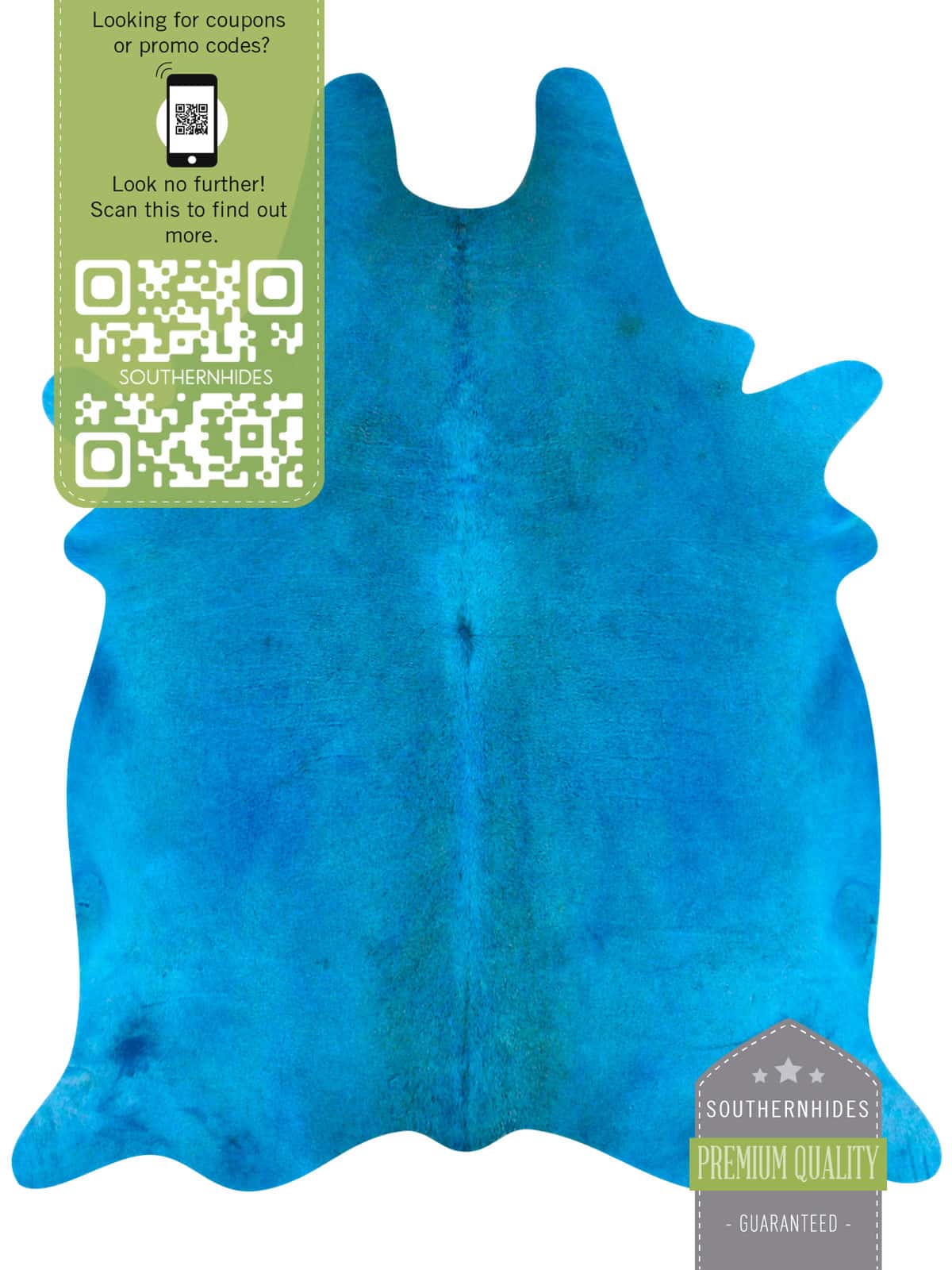 Turquoise Cowhide Rug Dyed Cow Hide Southern Hides