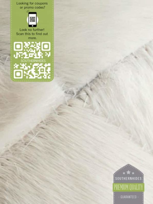 Solid White Cowhide Patchwork