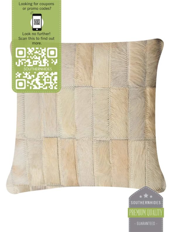 Woven Look Cowhide Pillow